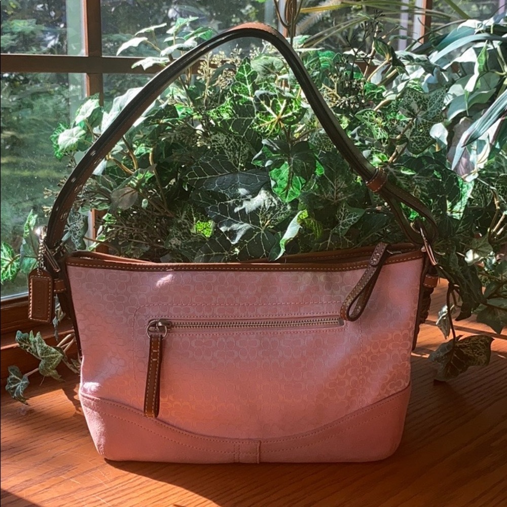 Pink Coach shoulder purse
